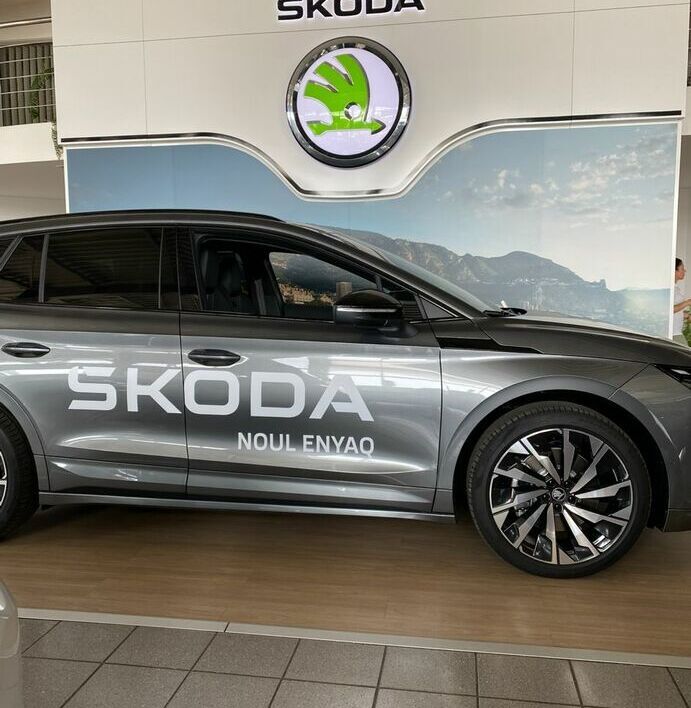 branding auto Sibiu Skoda Kamiq colantare masina pentru promovare brand auto branding auto sibiu skoda kamiq inscriptionare profesionala pentru dealer auto cu design curat si impact vizual