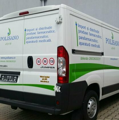 Inscripționare completă a flotei auto a tuturor farmaciilor din Sibiu