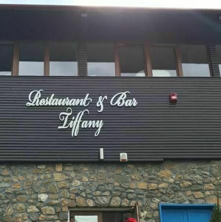 Productie publicitară a logo-ului restaurantului principal din Păltiniș, cu grafică și montaj profesional inclus.