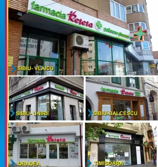 Litere volumetrice luminoase farmacii Sibiu, reclame luminoase cu logo 3D pentru branding vizibil exterior