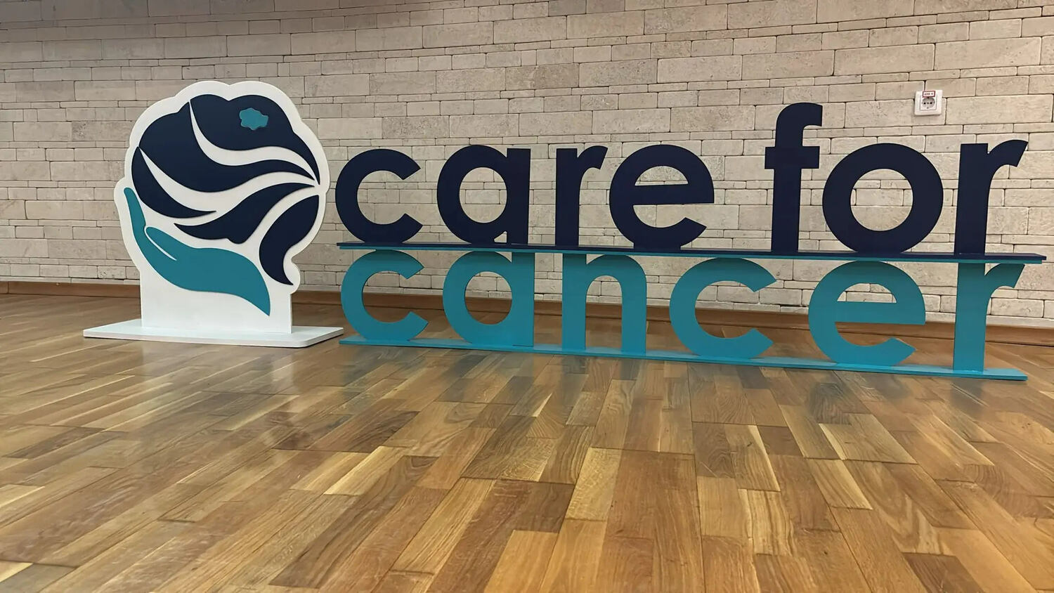 Litere volumetrice Sibiu pentru asociatie cancer, logo 3D decorativ montat interior