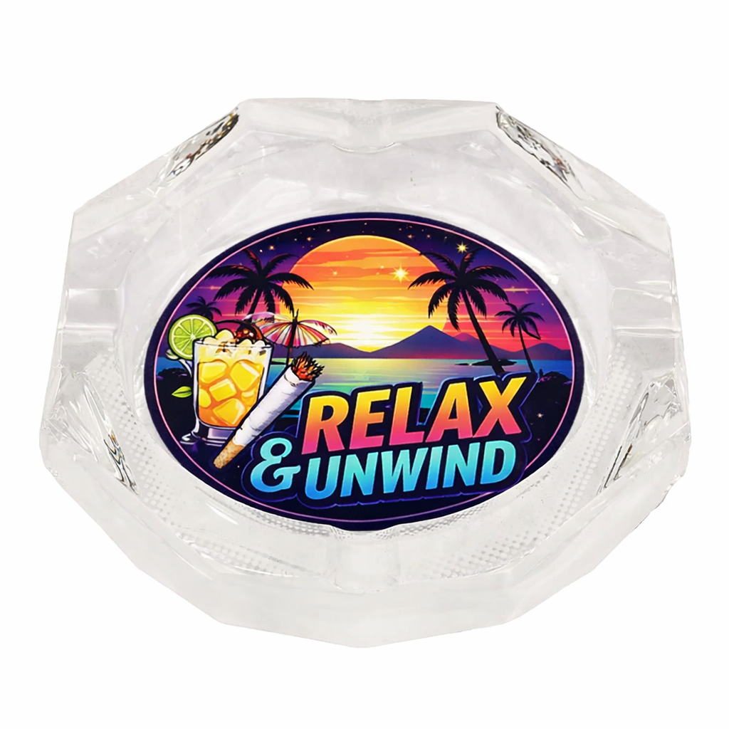 scrumiera sticla hexagonala personalizata design premium Sibiu